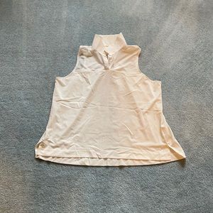 White athletic sleeveless top